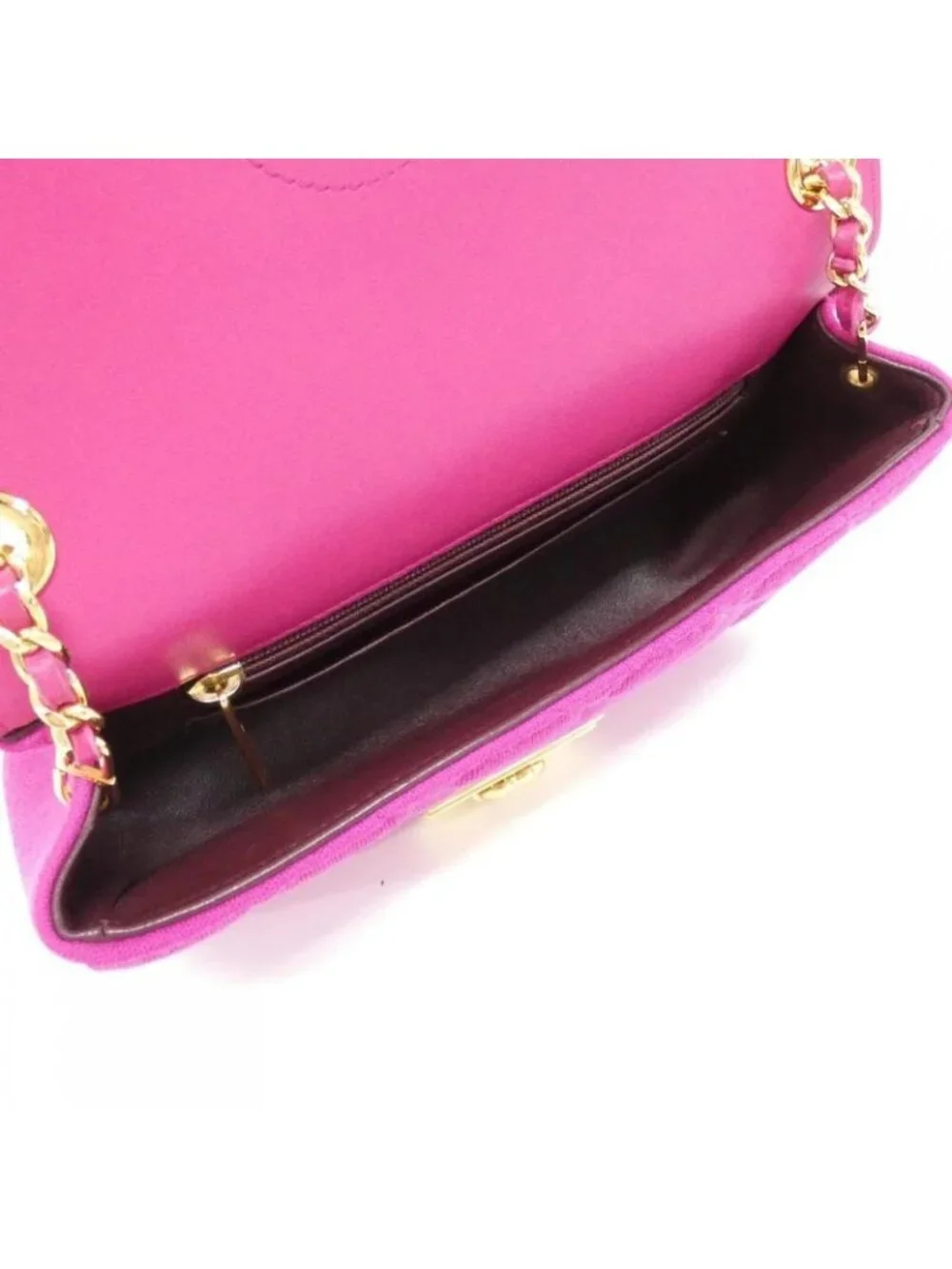 Chanel Shoulder Bag Canvas Gold - Picture 8 of 9